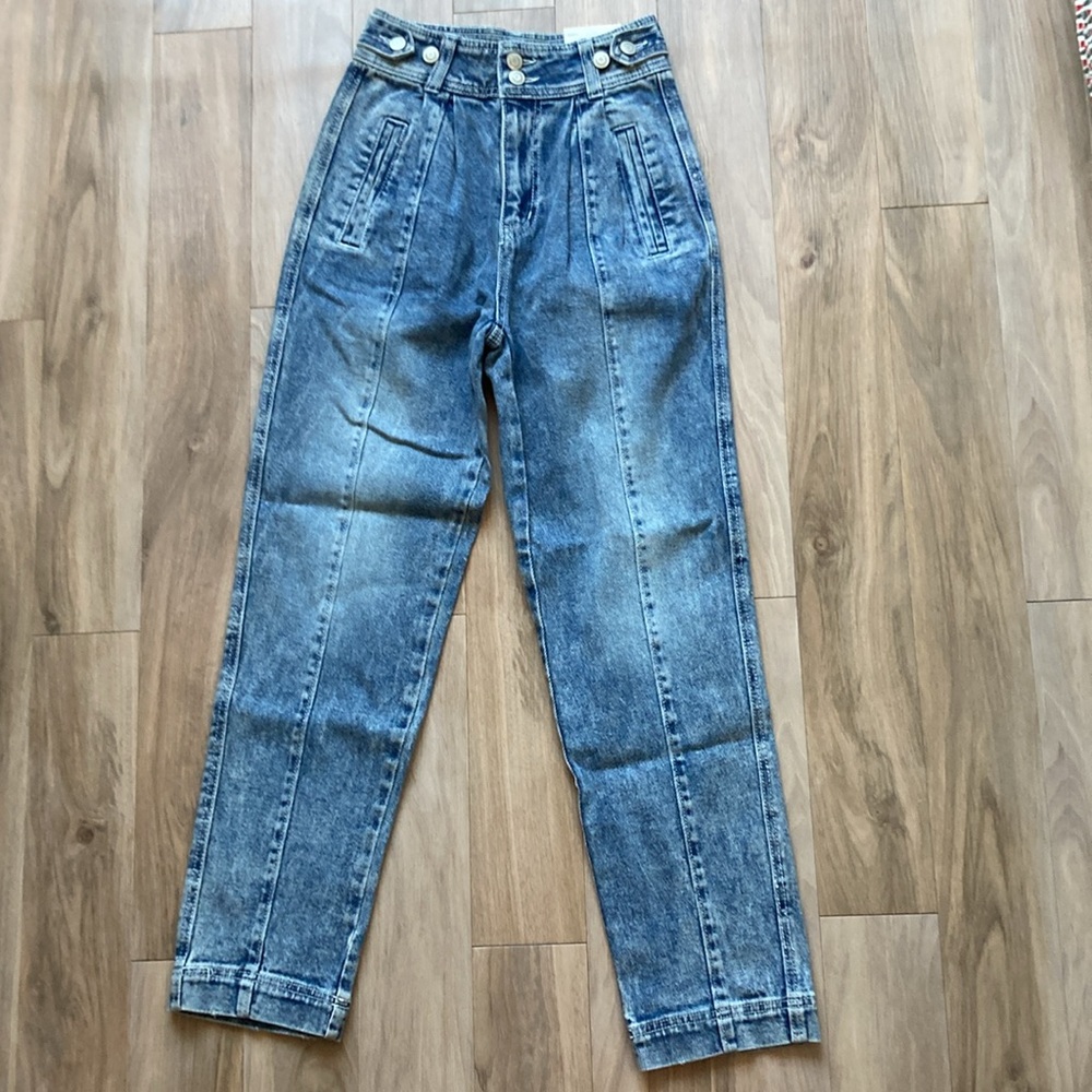 So jean super high rise straight retro jean size 1 25 casual denim